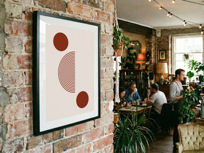 Terracotta Curved Balance Poster