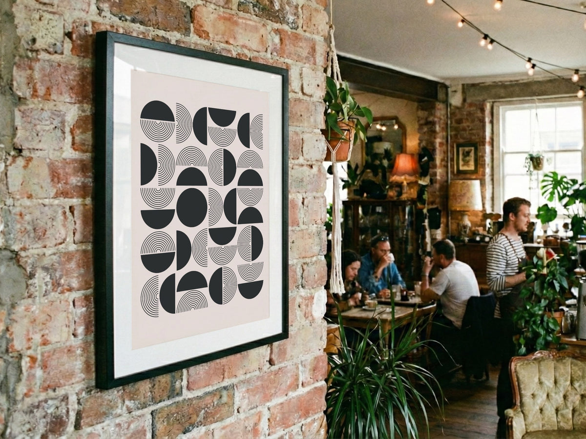 Black and Grey Modular Grid Poster