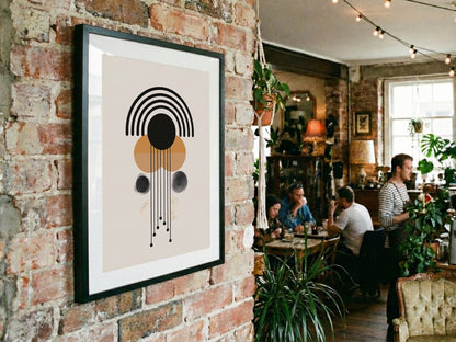 Ochre Rainbow Totem Poster