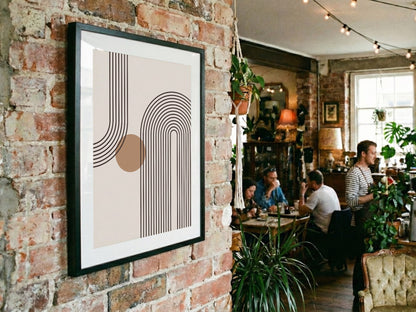 Ochre Dot Twin Arch Poster