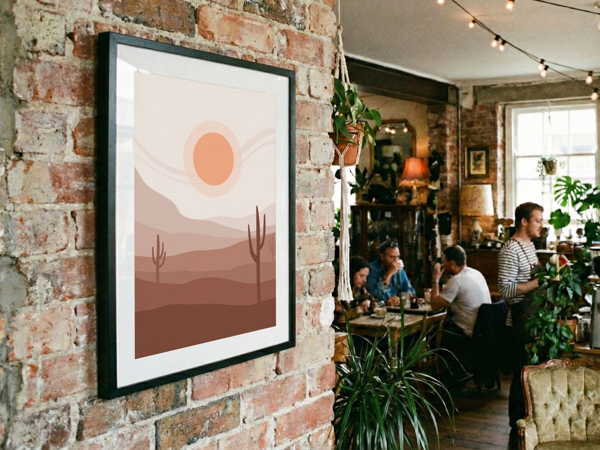 Blush Desert Sunset Poster
