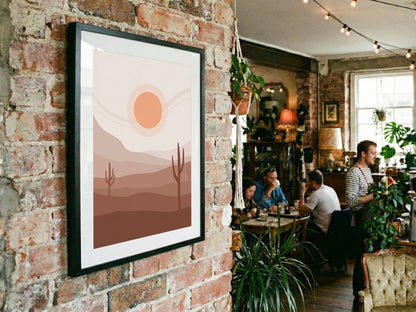 Blush Desert Sunset Poster
