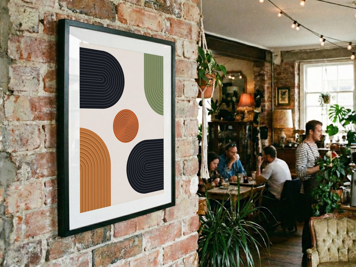 Black Green Colour Block Poster