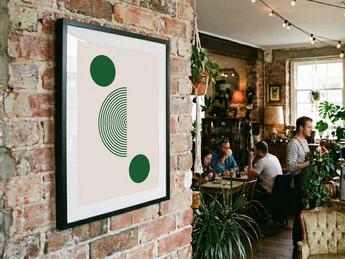 Green Curved Balance Poster