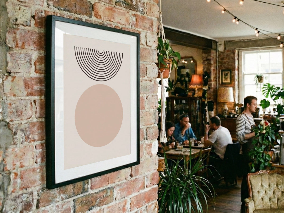 Blush Circle Half-Moon Poster