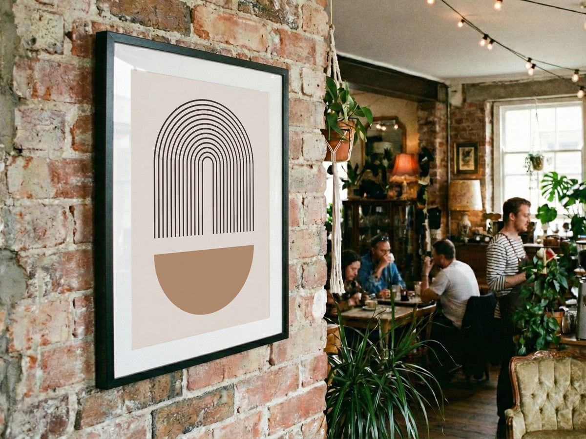 Terracotta Bowl Rainbow Poster