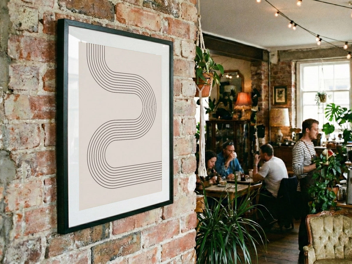 Taupe Winding S-Line Poster