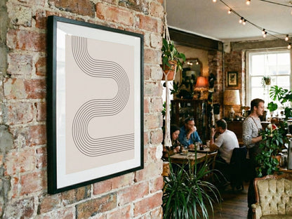 Taupe Winding S-Line Poster
