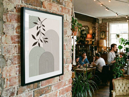 Sage Botanical Minimal Arch Poster