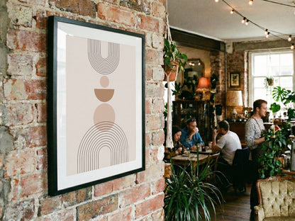 Sand Stacked Circle Arch Poster