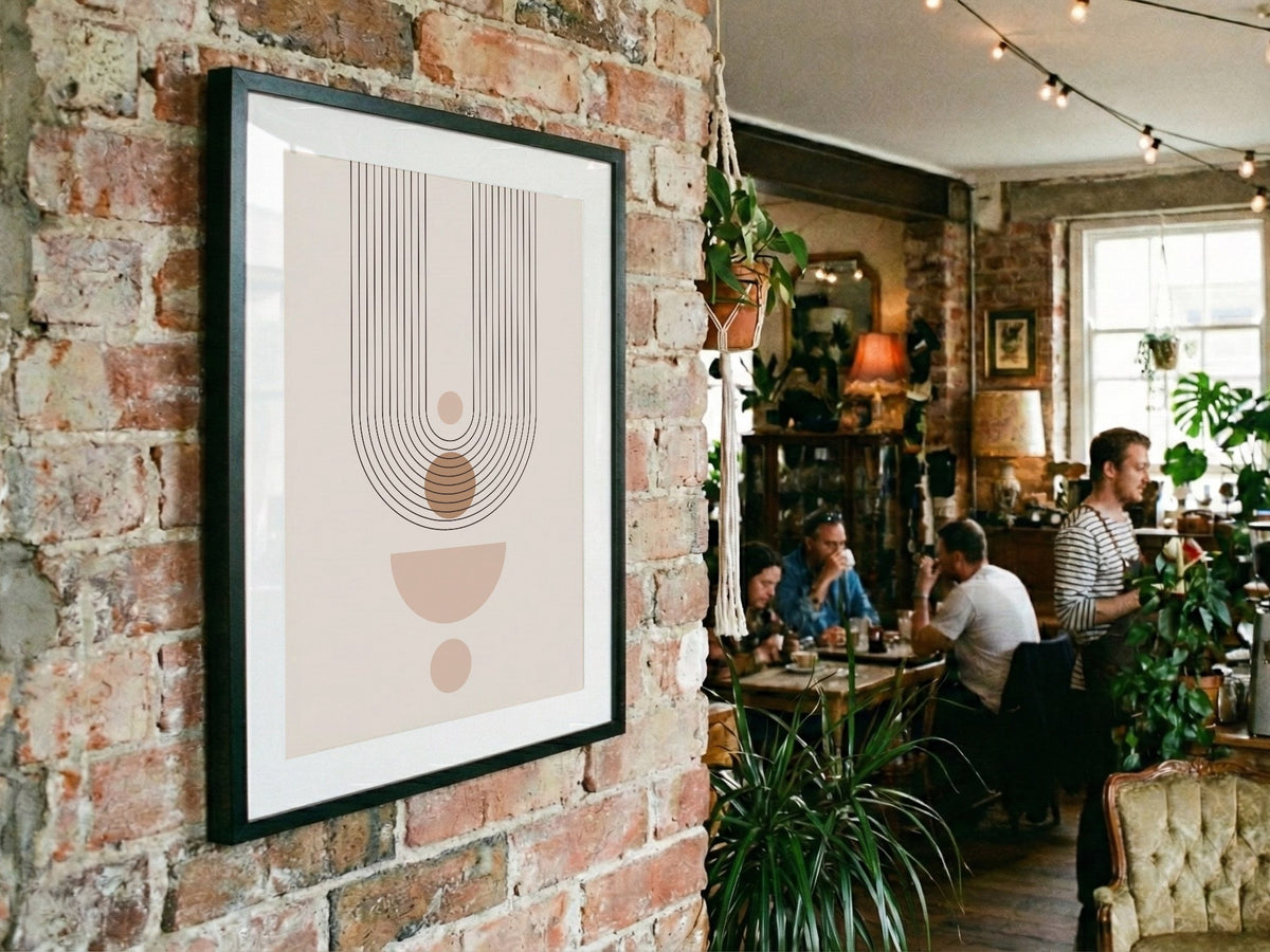 Sand U-Shape Dot Poster