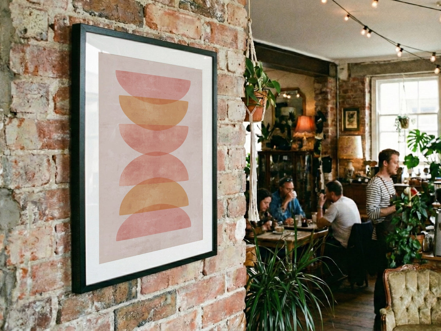 Blush Stacked Bowls Poster