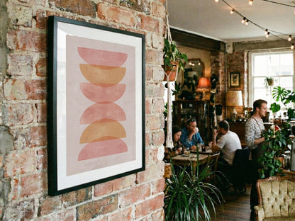 Blush Stacked Bowls Poster