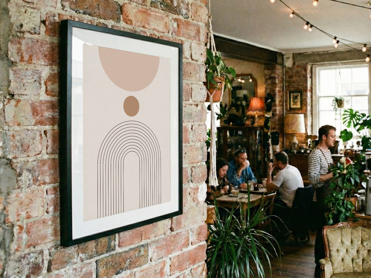 Blush Circle Arch Line Poster