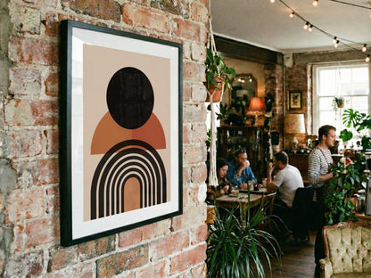 Black and Rust Concentric Totem Poster