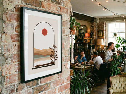 Cream Arch Desert Branch Poster