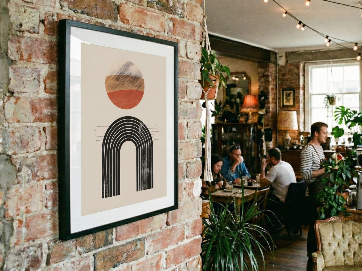 Rust Sun and Tall Arch Poster