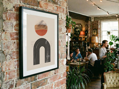 Rust Sun and Tall Arch Poster