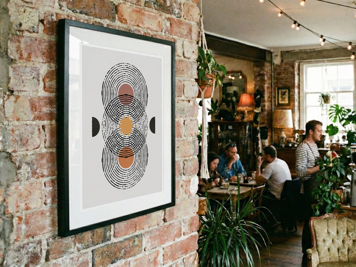 Grey Mosaic Totem Poster