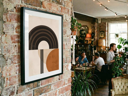 Brown Layered Rainbow Poster