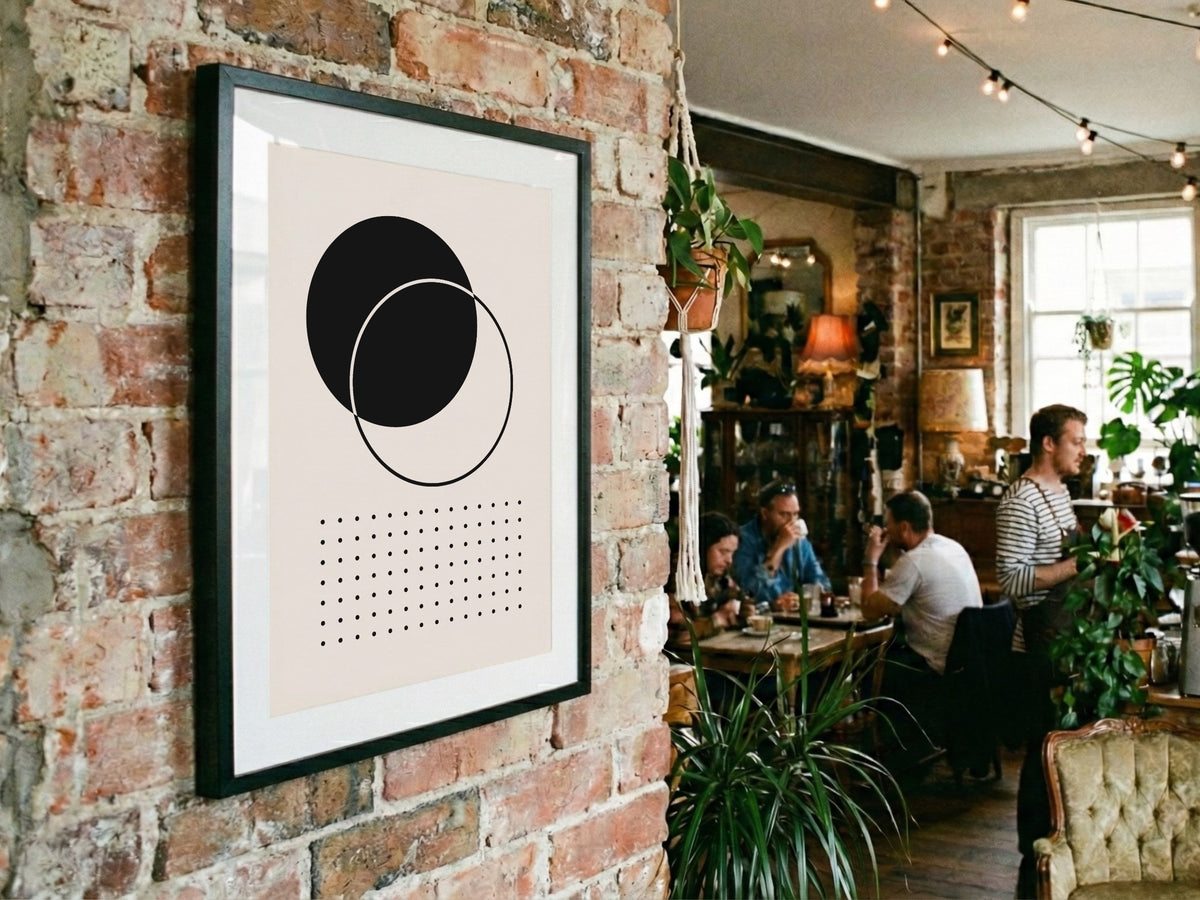 Black Interlocking Circles Poster
