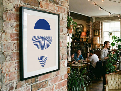 Blue Split Circle Balance Poster