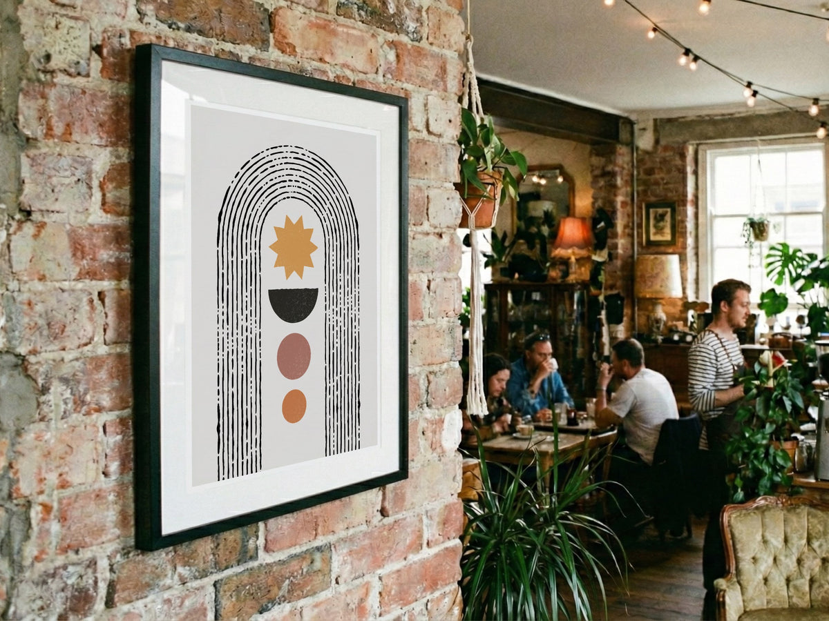 Sun Arch Geometric Poster