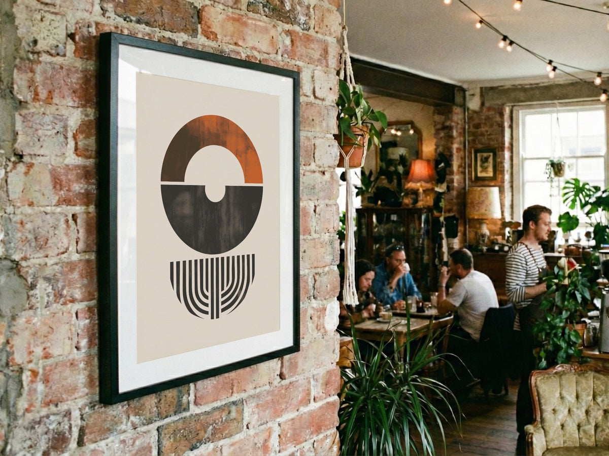 Black Split Circle Totem Poster