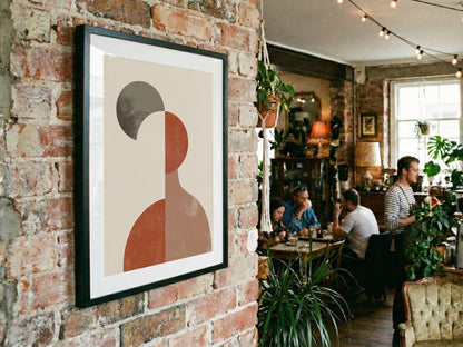 Terracotta Curved Column Poster