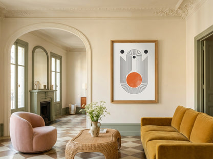 Orange Linear Portal Poster