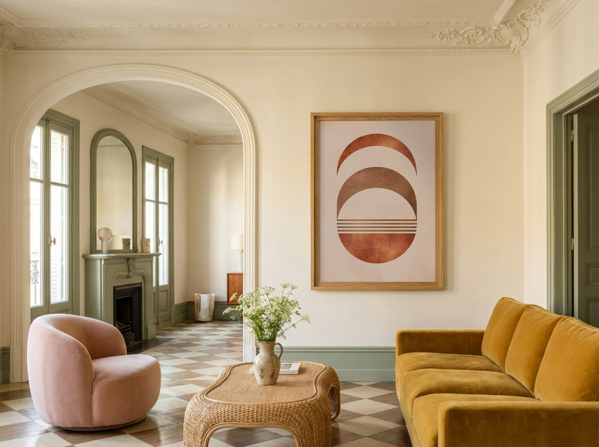 Brown Crescent Stack Poster