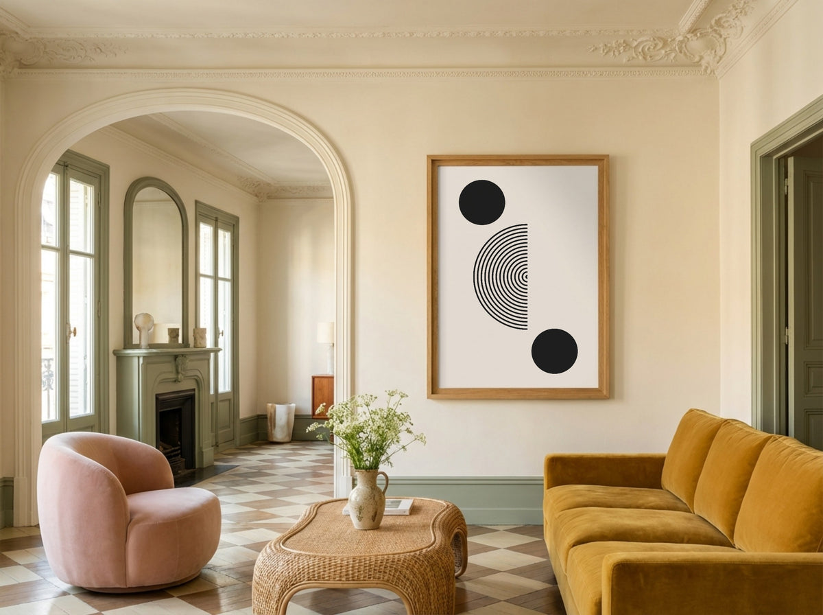 Black Circle Balance Poster