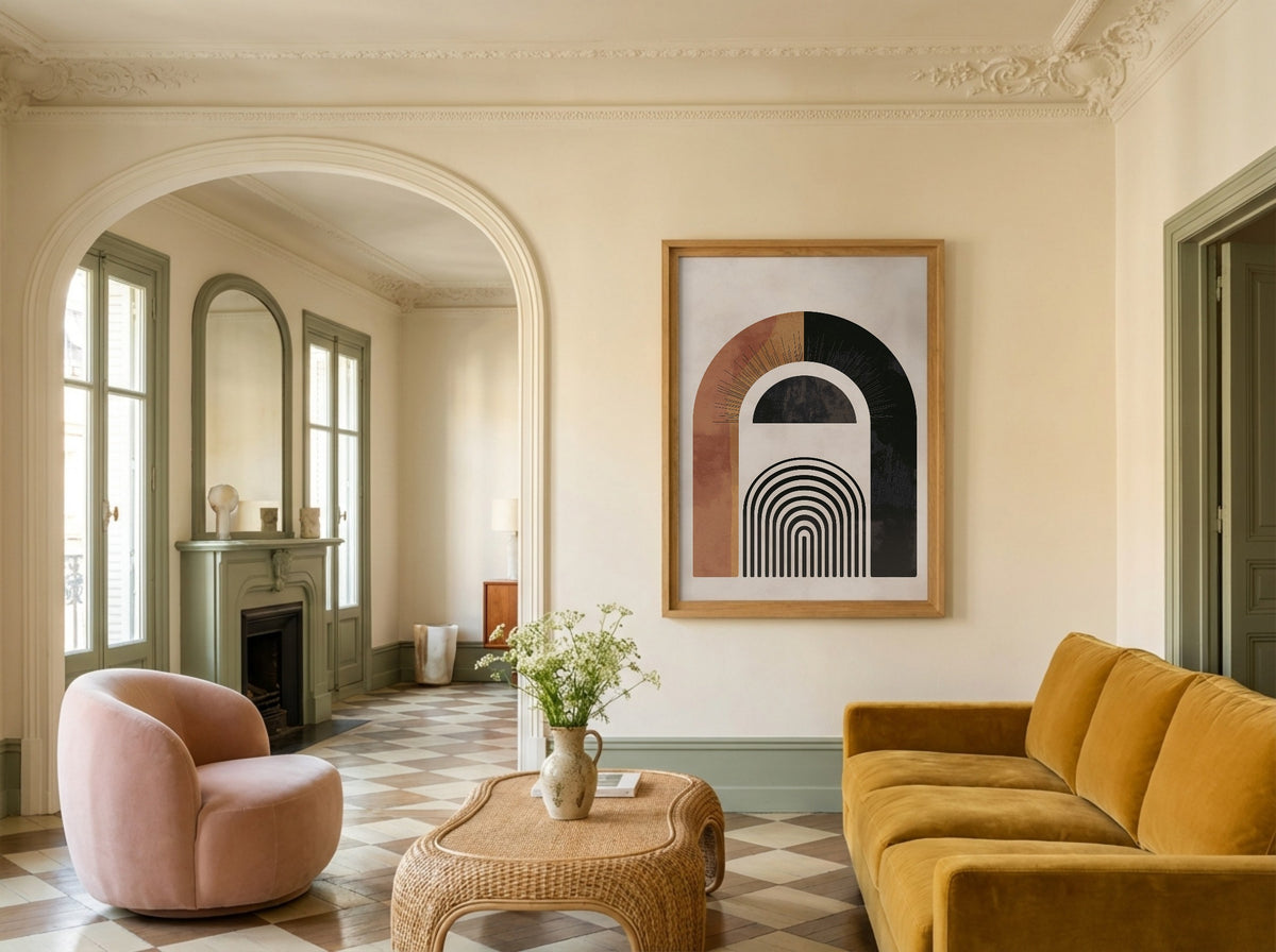 Brown Textured Archway Poster