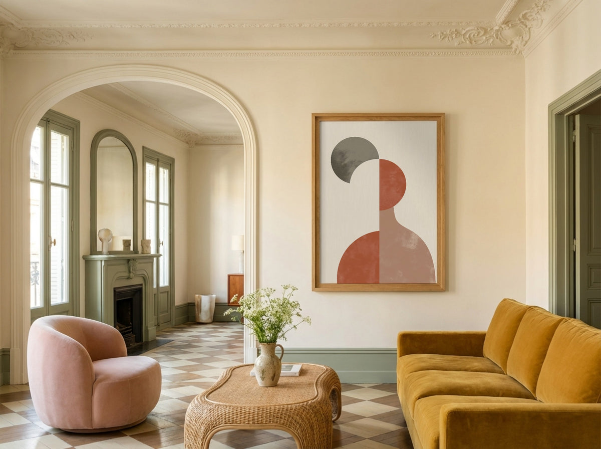 Terracotta Curved Column Poster