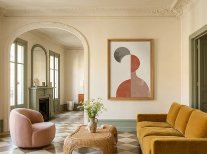 Terracotta Curved Column Poster