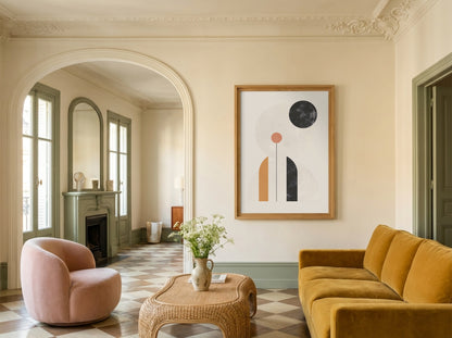 Terracotta Minimal Columns Poster