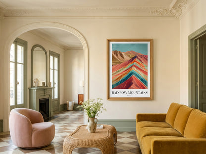 Rainbow Mountains - Peru Poster