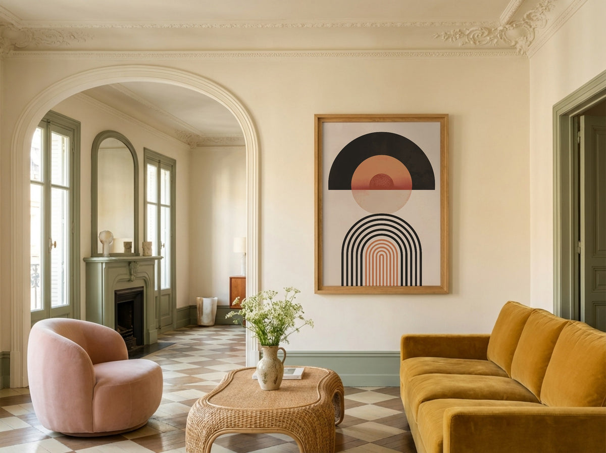 Terracotta Sunset Arch Poster