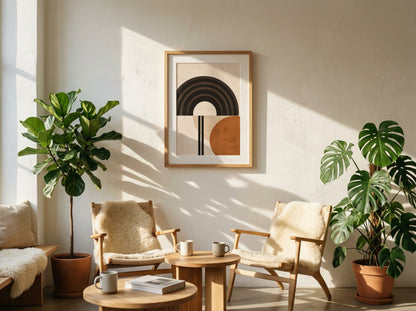 Brown Layered Rainbow Poster