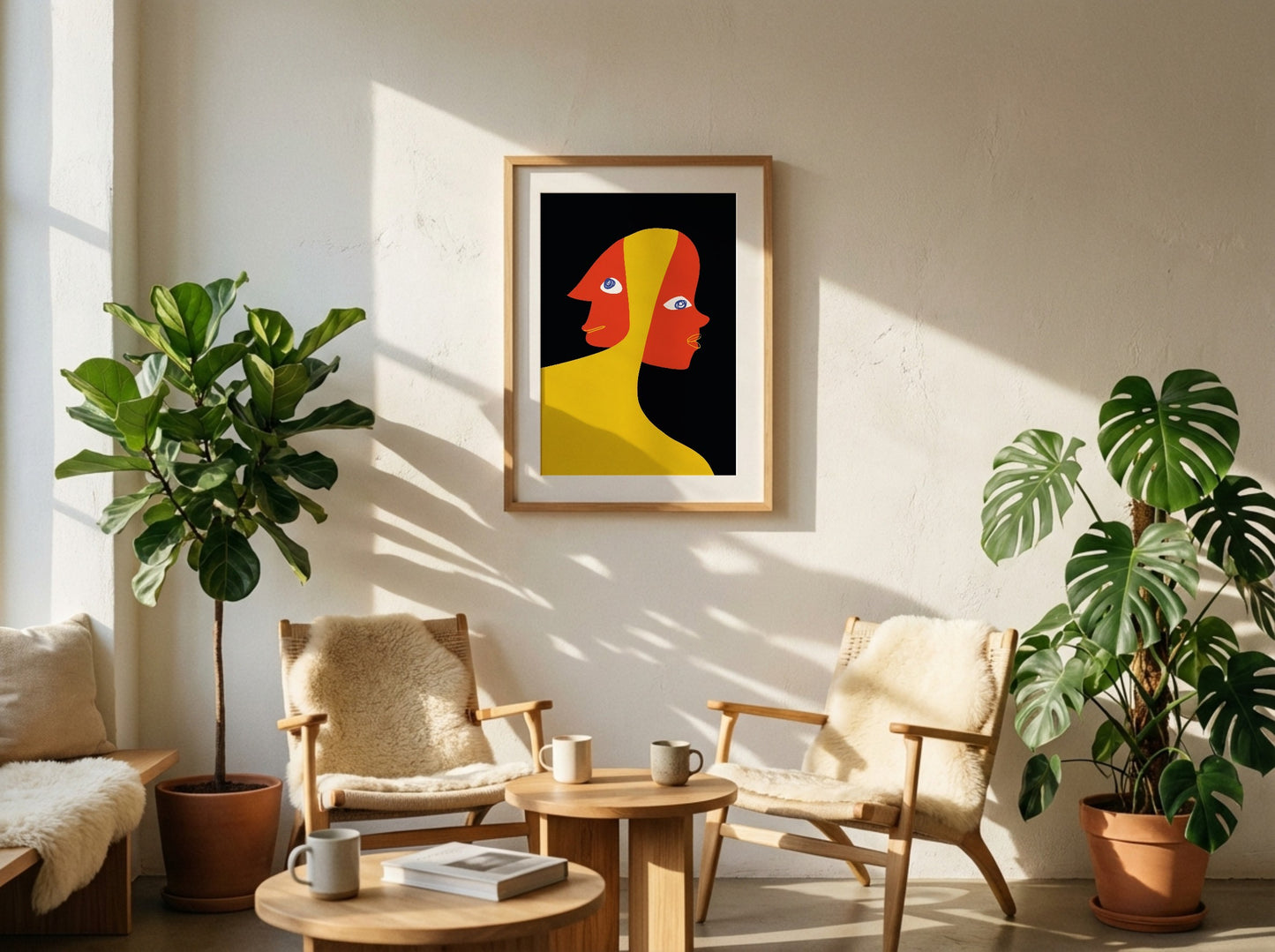 Red Yellow Black Bold Abstract Poster