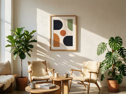 Black Green Colour Block Poster
