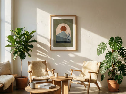 Olive Arch Desert Landscape Poster
