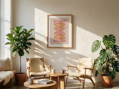Blush Stacked Bowls Poster