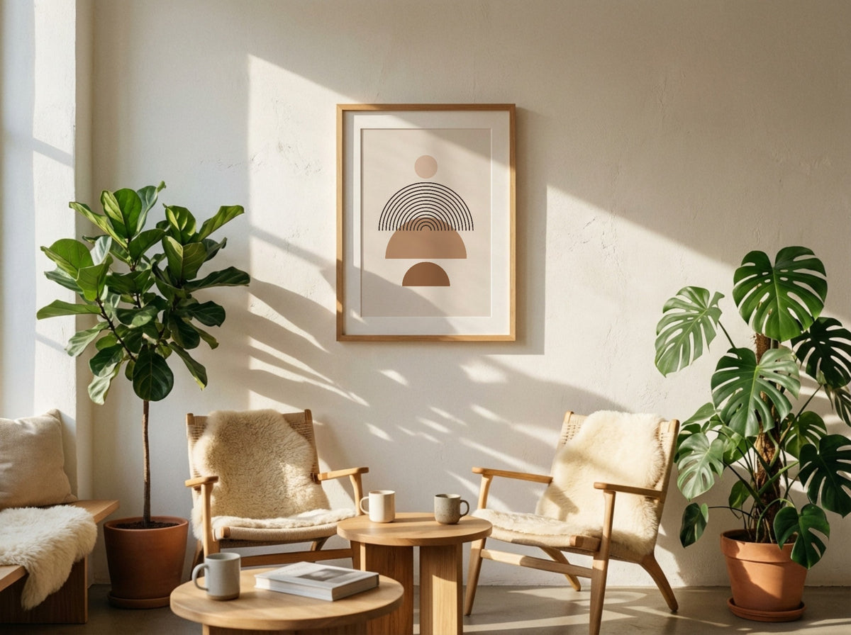 Sand Fan Horizon Abstract Poster