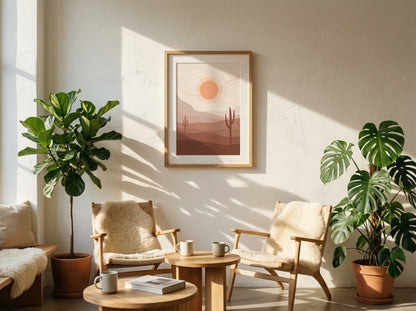 Blush Desert Sunset Poster