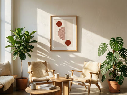 Terracotta Curved Balance Poster