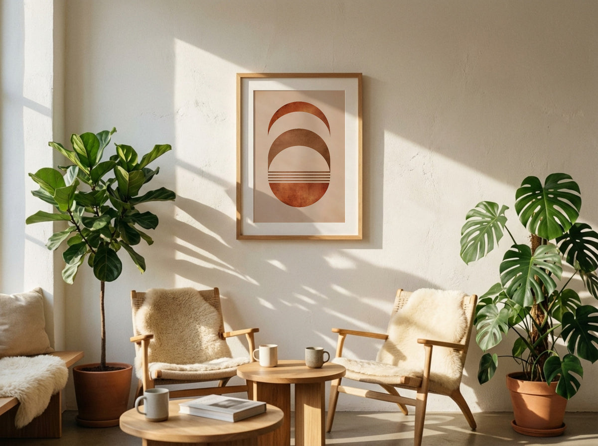 Brown Crescent Stack Poster