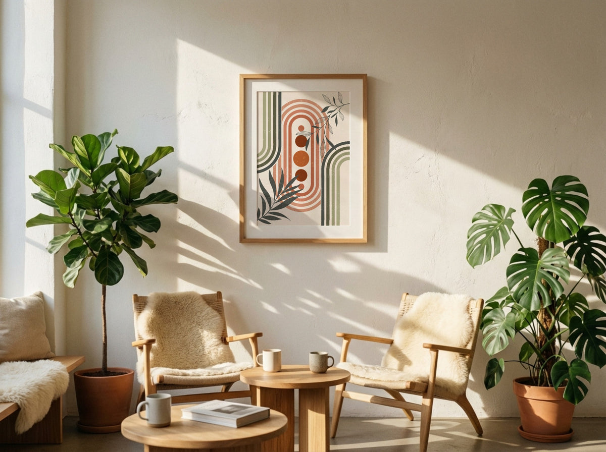 Terracotta Botanical Portal Poster