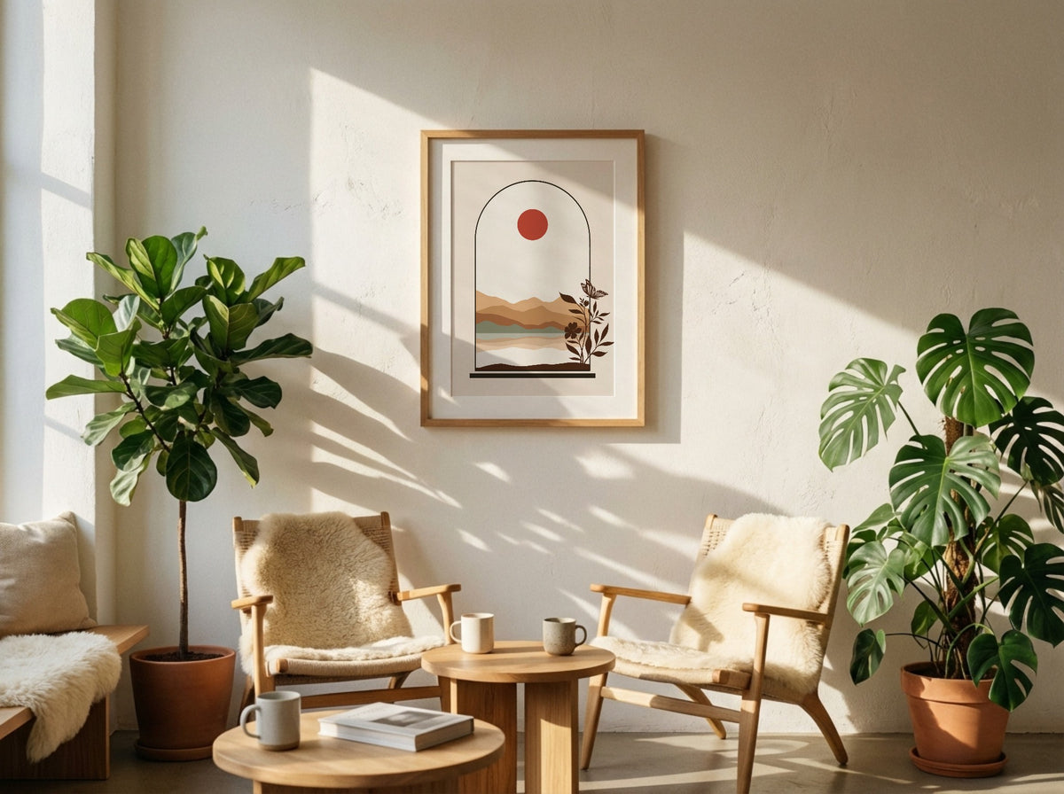 Cream Arch Desert Branch Poster