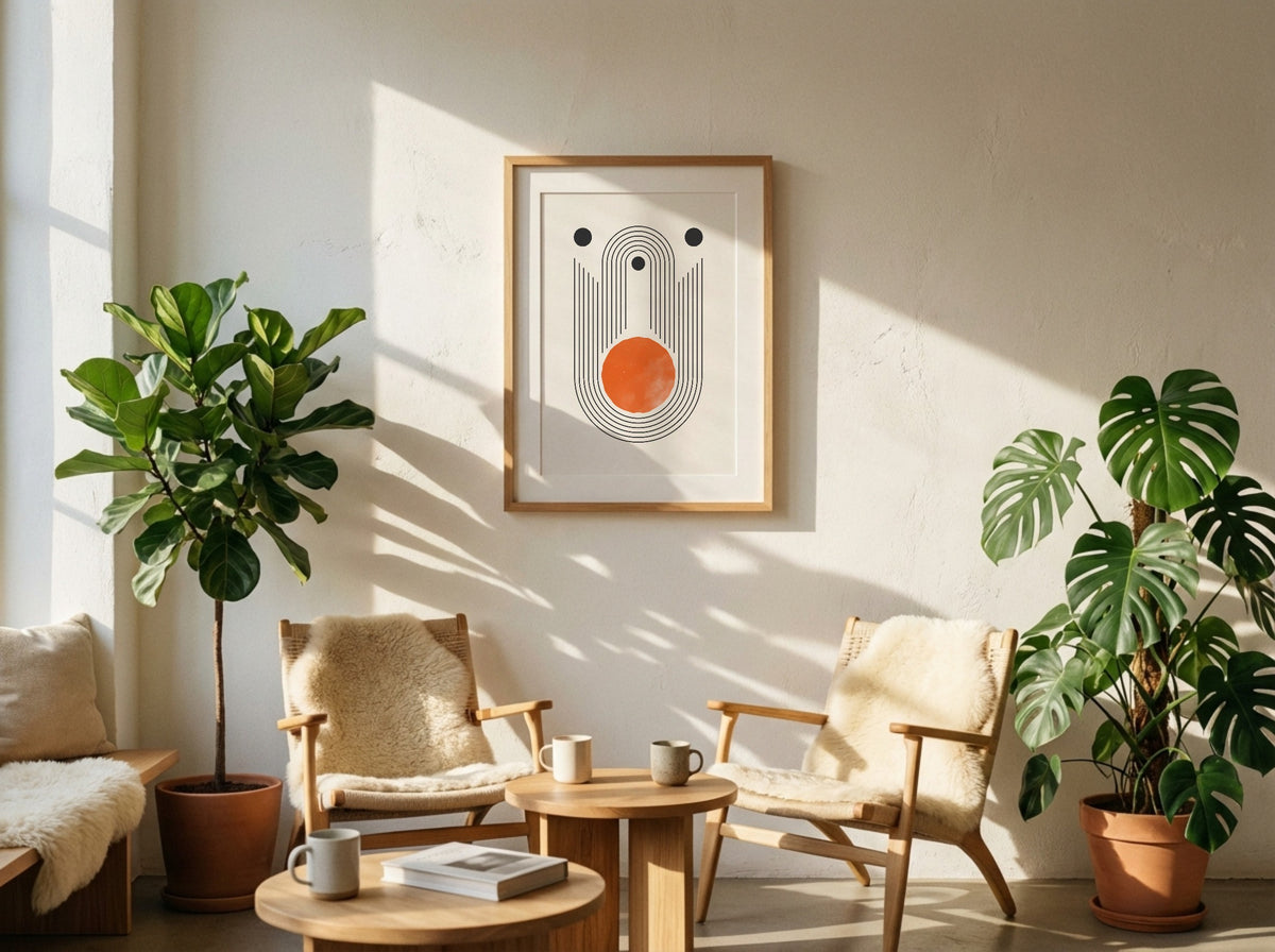 Orange Arched Circle Abstract Poster
